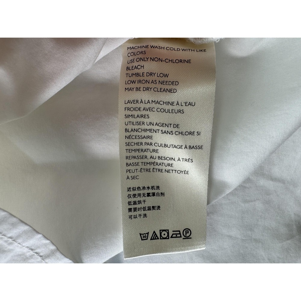 Maeve Anthropologie Blouse Womens 14 White Bell Sleeve Top NEW - Picture 11 of 15